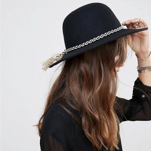Brixton Wide Brim Felt Hat with tassel Band.